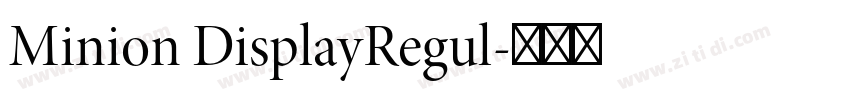 Minion DisplayRegul字体转换 Minion DisplayRegul字体转换